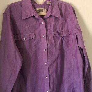 Woman’s fit for her Schmidt sprint western Purple Button-Up Shirt